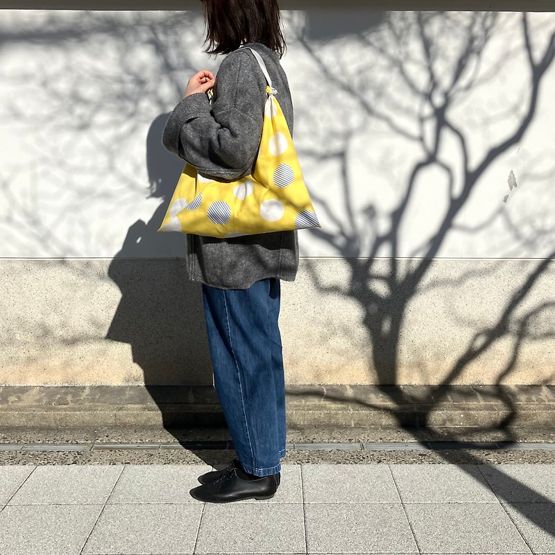 手提袋 吾妻袋 泡 Yellow  M / harunohi - 手提包/手提袋 - 棉．麻 黄色