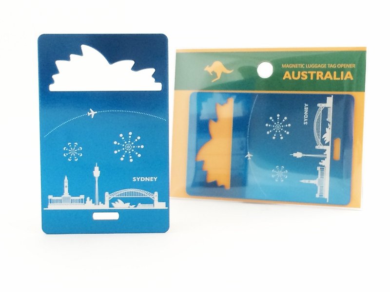世界行李吊卡│雪梨天际线│蓝色 - 行李吊牌 - 其他金属 蓝色