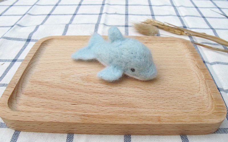 羊毛毡 动物 海洋生物 海豚 - 摆饰 - 羊毛 蓝色