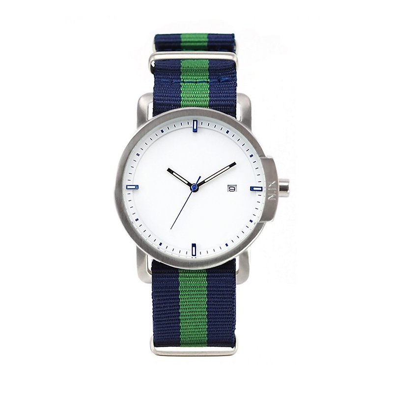 Minimal Watches: Ocean02-Navy Green - 女表 - 其他金属 银色
