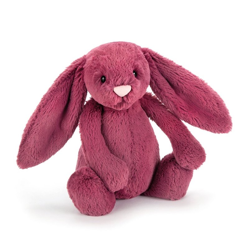 Jellycat Bashful Berry Bunny 玫瑰兔 31cm - 玩偶/公仔 - 棉．麻 红色