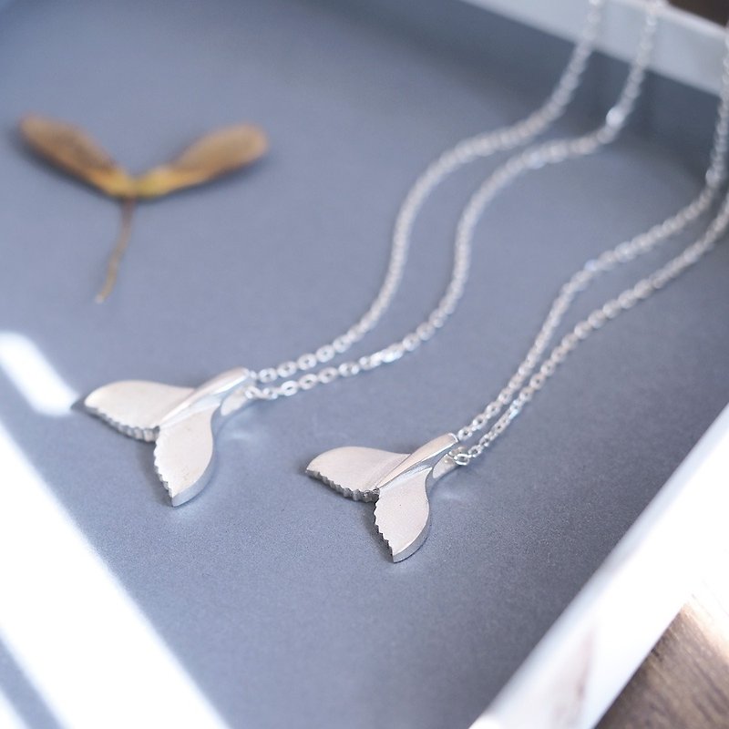 鯨のしっぽ ペア ネックレス シルバー925 - 项链 - 其他金属 银色
