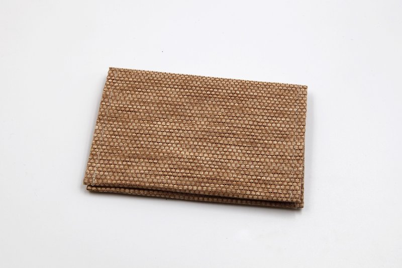 【纸布家】纸线编织 名片夹/卡片夹 浅棕色 - 名片夹/名片盒 - 纸 咖啡色