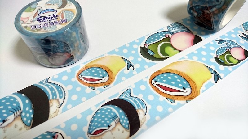 豆腐鲨点点 spot whale shark 纸胶带-日本美食篇 - 纸胶带 - 纸 