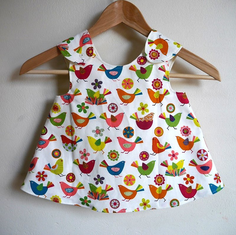 【6-12month】Baby Crossover Tunic/colerful birds - 其他 - 棉．麻 多色
