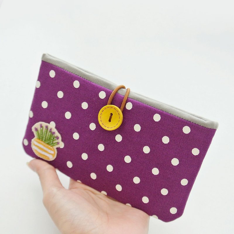 Phone Pouch, Cellphone Cover, Mobile Case - Cactus Lovers J - 手机壳/手机套 - 棉．麻 紫色