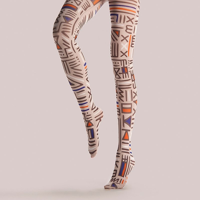 viken plan 設計師品牌 連褲襪 棉襪 創意絲襪 圖案絲襪 塔安符 - 袜子 - 棉．麻 