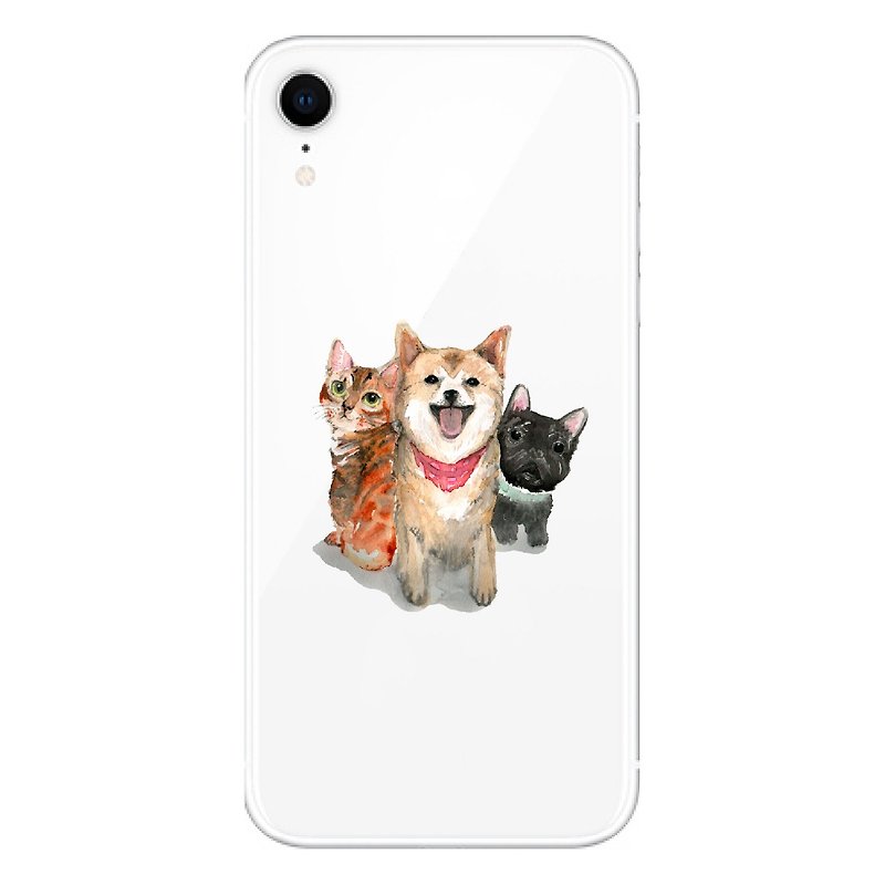 狗与猫 - 手机壳 | TPU Phone case 防摔 空压壳 | 可加字设计 - 手机壳/手机套 - 橡胶 透明