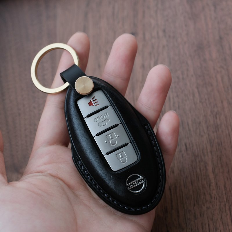 【寓吉】Nissan Livina xtrail kicks  Altima Sentra 钥匙皮套 - 钥匙链/钥匙包 - 真皮 多色
