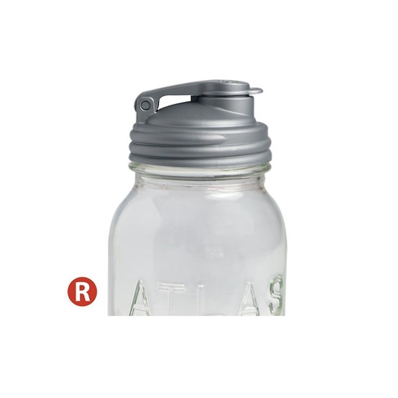 reCAP POUR-梅森罐窄口银色饮料杯盖 - 收纳用品 - 塑料 
