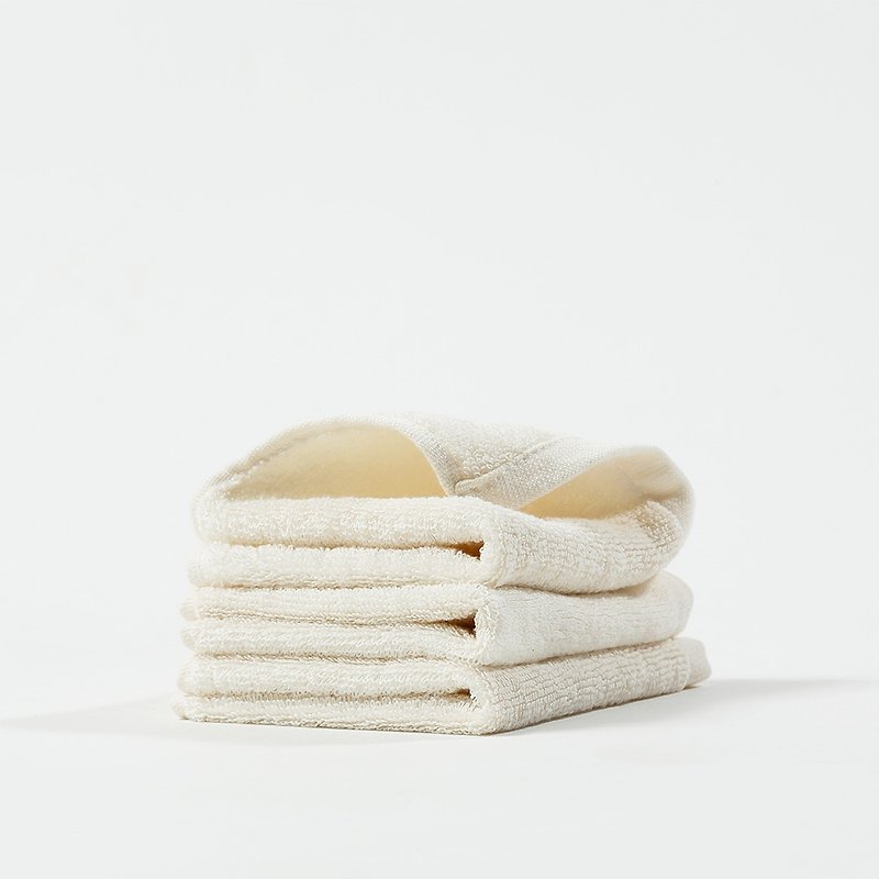 有机棉柔方巾(脸) - 毛巾浴巾 - 棉．麻 白色