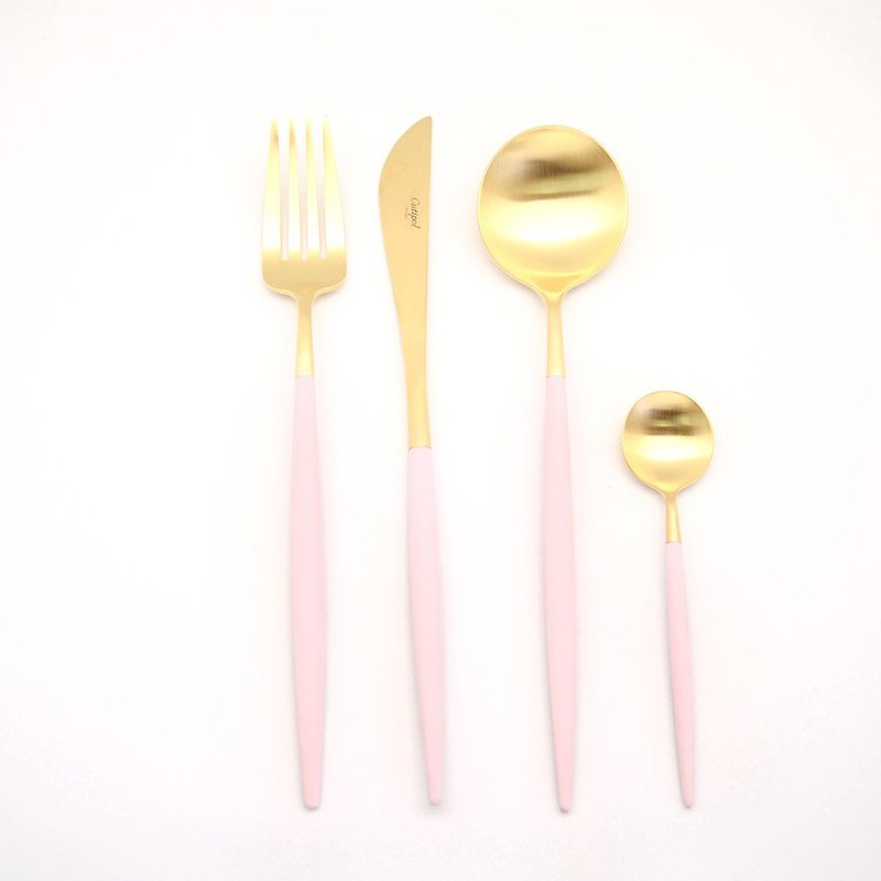葡萄牙 Cutipol | GOA /  粉红金 主餐四件组 - 餐刀/叉/匙组合 - 不锈钢 粉红色