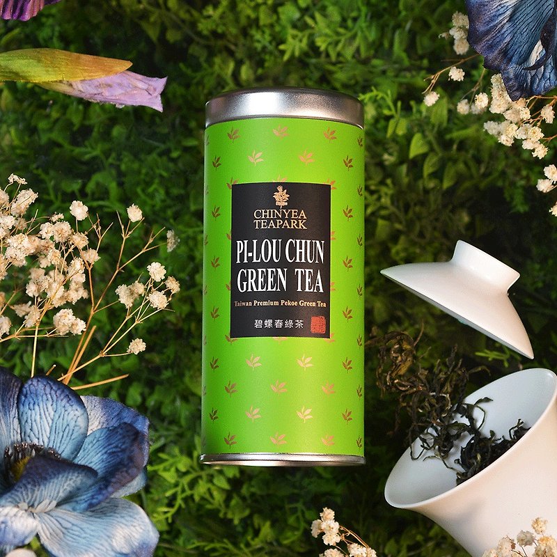 白毫碧螺春 - 自然栽培手采台湾顶级绿茶 - 茶 - 其他金属 绿色
