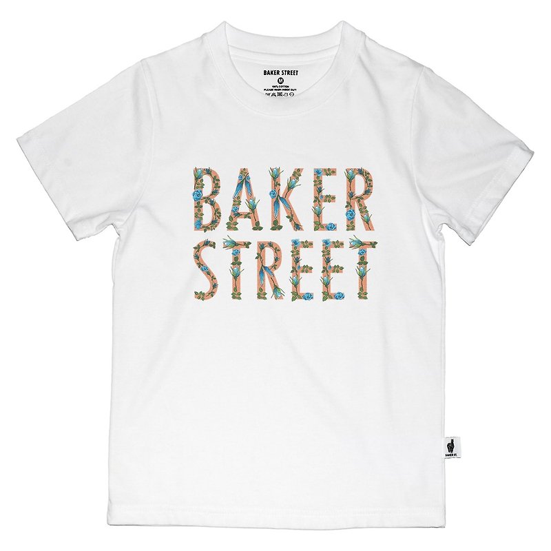 【英国 Baker Street 贝克街】童装 - 纯棉短袖T - 海岛风情A款 - 童装上衣 - 棉．麻 白色