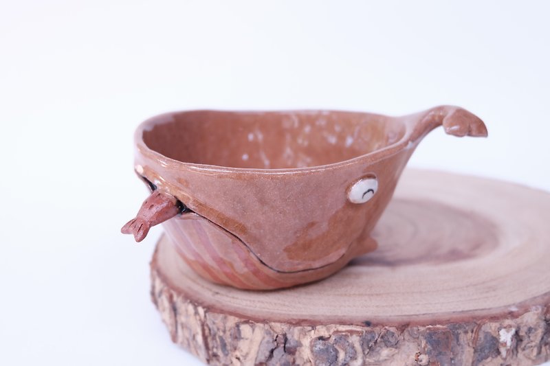 Whale Bowl , holder - 茶具/茶杯 - 陶 咖啡色