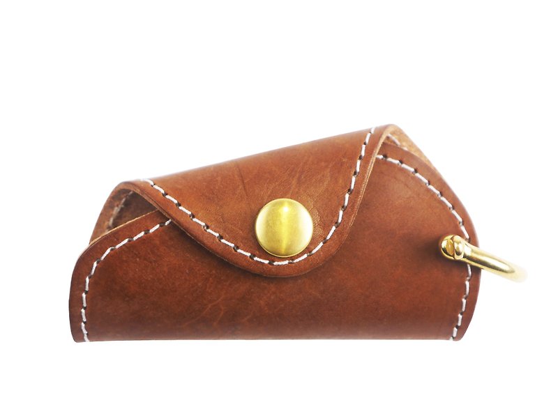【YuYu】Leather Key Bag- 手工植鞣皮革钥匙圈 - 其他 - 真皮 咖啡色