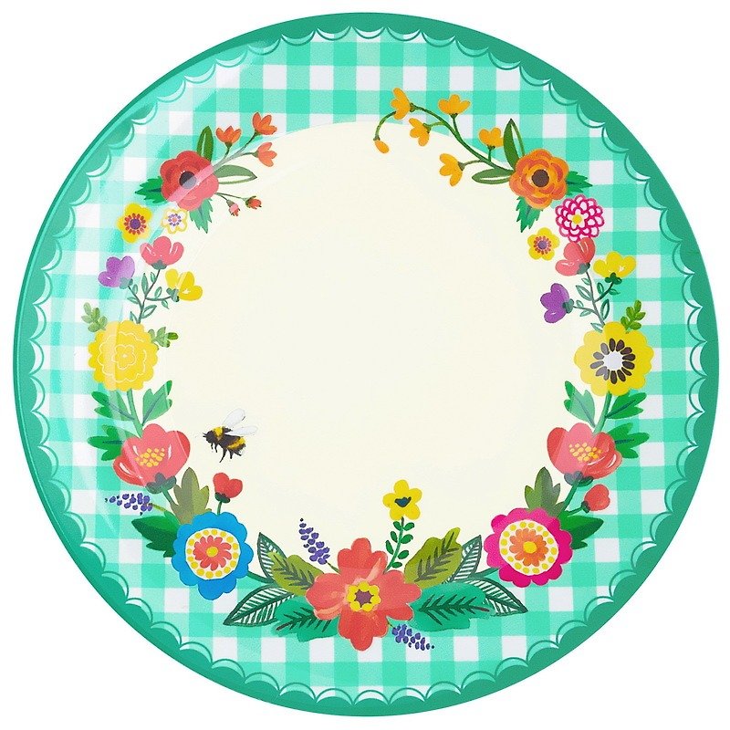 奶奶花园-10寸餐盘 - 浅碟/小碟子 - 塑料 