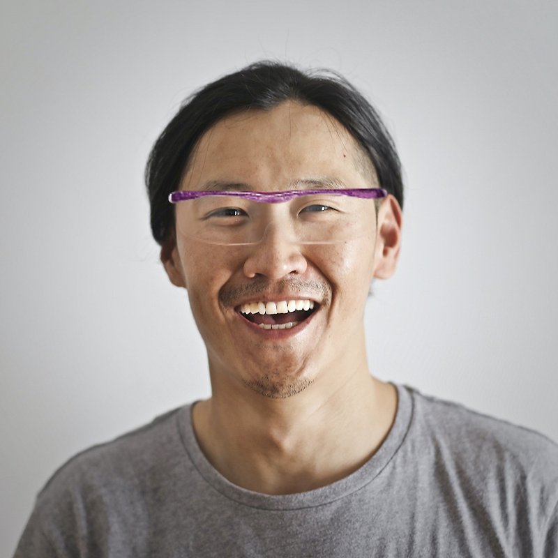 【Hazuki】日本Hazuki叶月透明眼镜式放大镜1.6倍大镜片(亮紫) - 其他 - 塑料 紫色