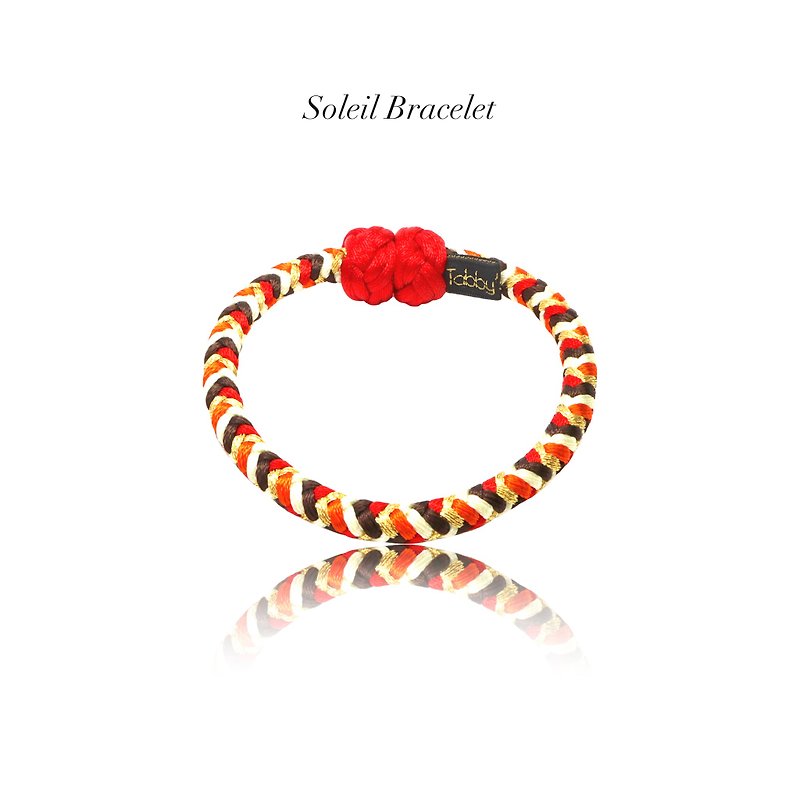 【アクセサリ】Soleil 磁石式組紐ブレスレット - 手链/手环 - 其他材质 红色