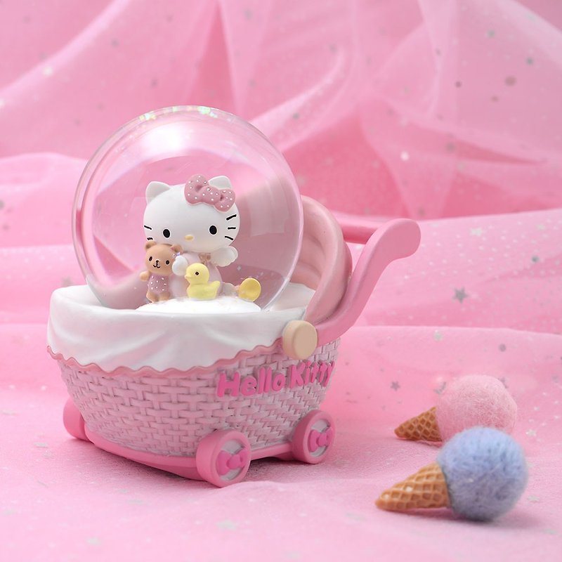 Hello Kitty  Baby Carriage 水晶球音乐盒 - 摆饰 - 玻璃 