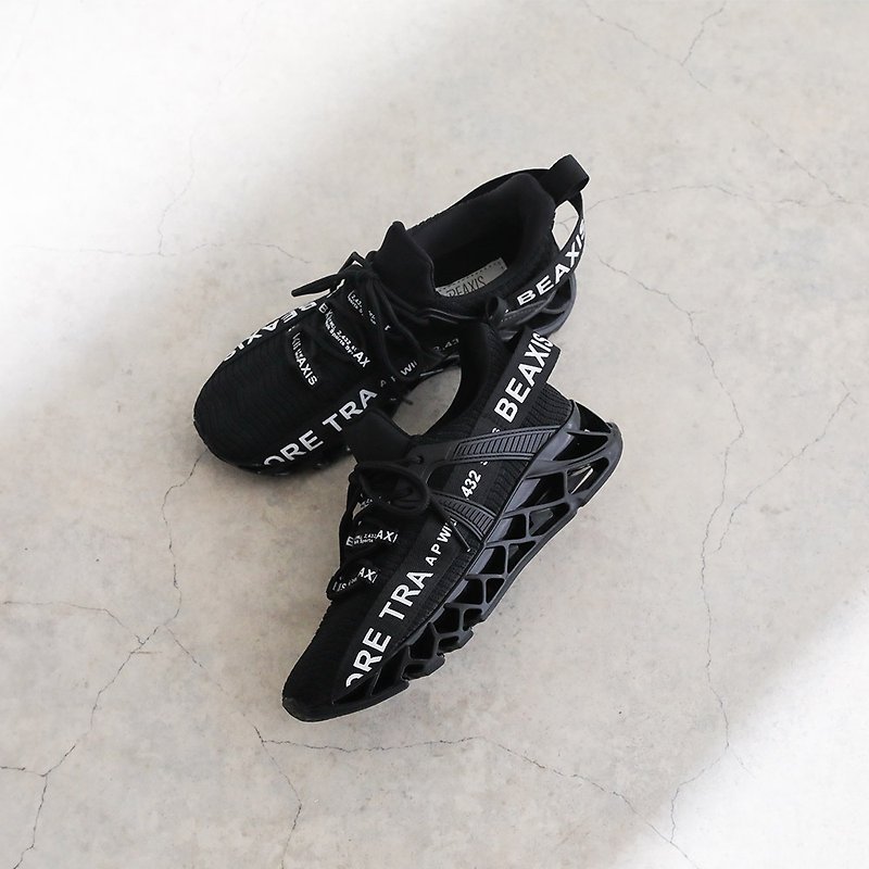 BEAXIS塑身核心运动鞋 CORE TRA款-黑 (AZ-709-BLK) - 女款休闲鞋 - 其他人造纤维 黑色