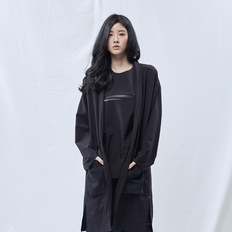 DYCTEAM - 3 Functional Kimono - 女装休闲/机能外套 - 防水材质 黑色