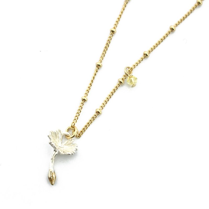 Dandelions seed Necklace　たんぽぽネックレス　NE368 - 项链 - 其他金属 白色