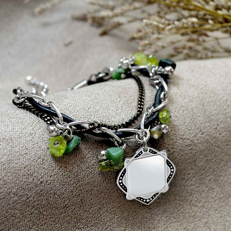 橄榄树手链 | 纪念刻印 | 定制化 | 礼物 - 手链/手环 - 宝石 