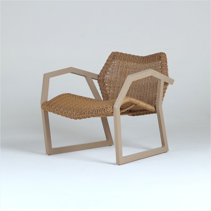 户外室内皆可椅-稻禾色人造藤椅PEAS004-1 - 椅子/沙发 - 防水材质 卡其色