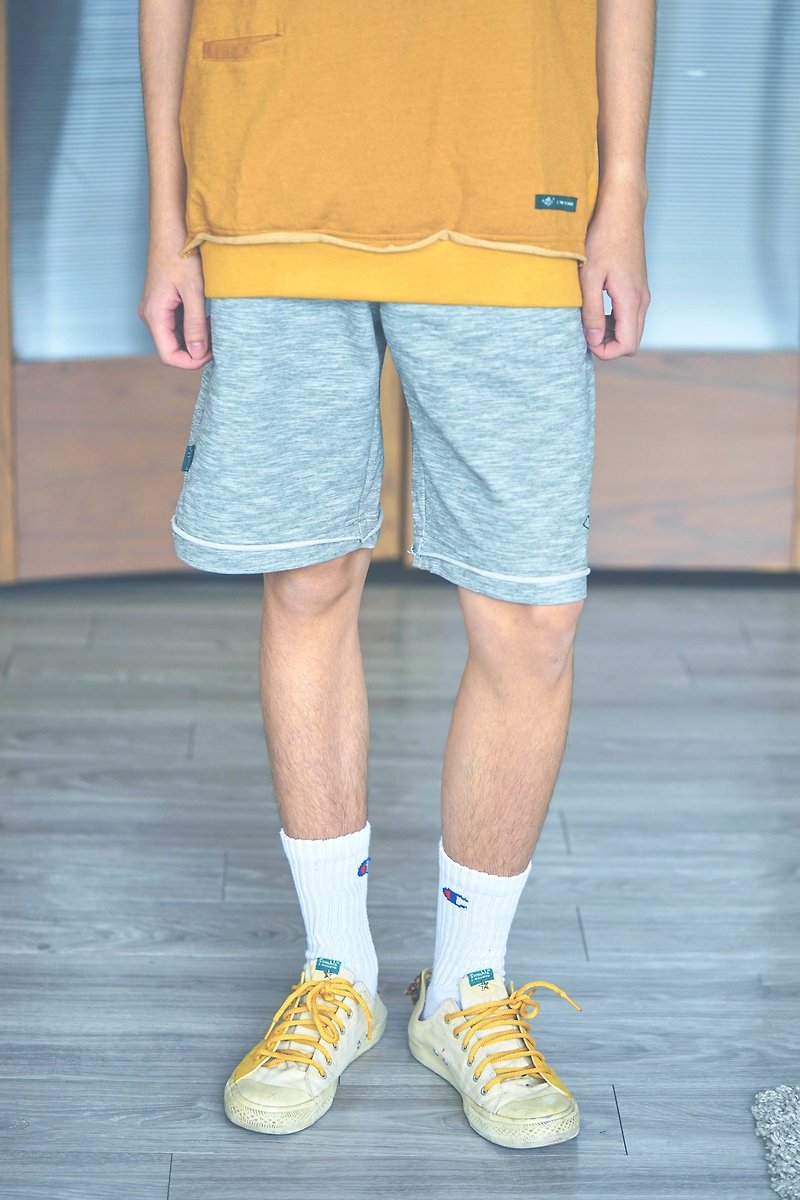 休閒棉褲 SWEAT SHORTS / 香港設計 / 潮服 / 男裝 女裝 / 優質 (灰色) - 男士长裤 - 棉．麻 灰色