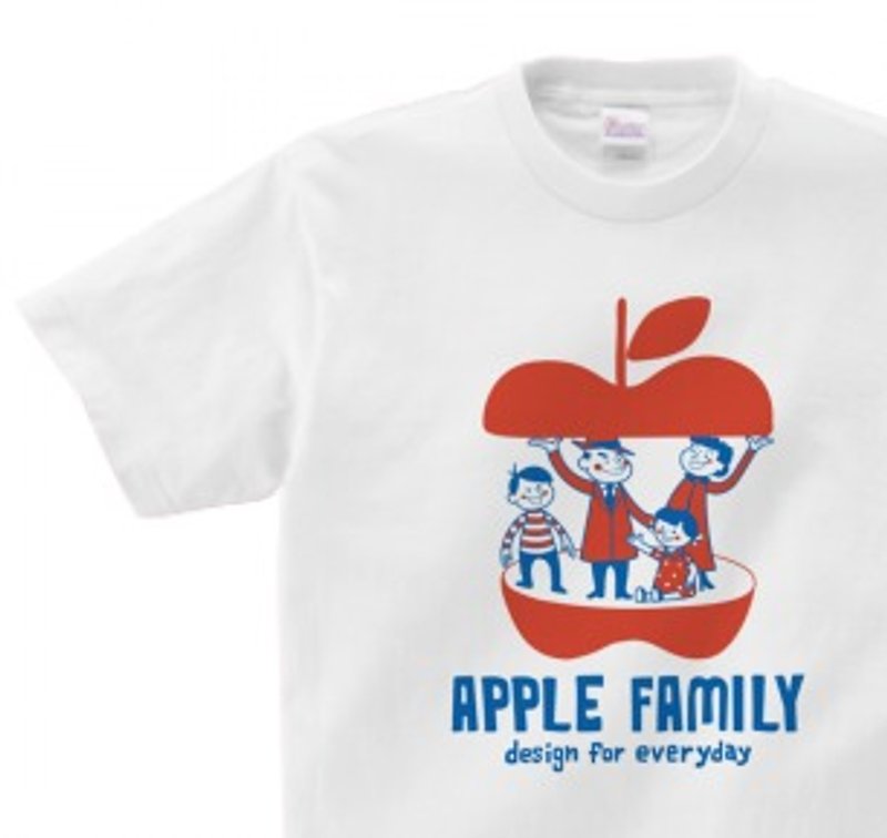 APPLE FAMILY 　WM-WL•S-XL Tシャツ【受注生産品】 - 中性连帽卫衣/T 恤 - 棉．麻 白色