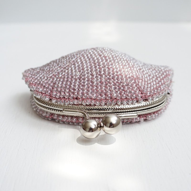 Ba-ba handmade Beads crochet pouch No.1708 - 零钱包 - 其他材质 粉红色
