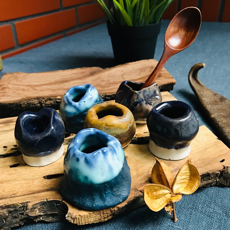 餐具架 tableware stand (一组6个) - 花瓶/陶器 - 陶 蓝色