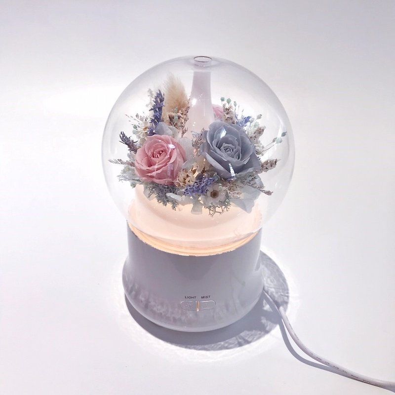 Flora Flower永生花水氧机-灰蓝粉色系(卡片) - 香薰/精油/线香 - 植物．花 银色