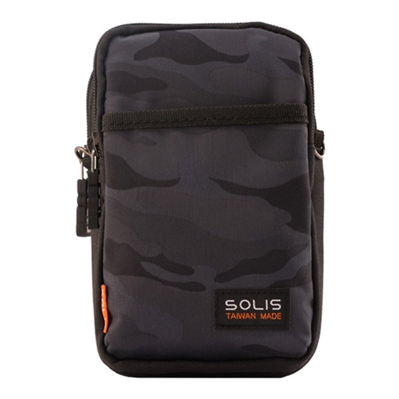 SOLIS 战地迷彩系列 多功能万用包 (黑迷彩) - 侧背包/斜挎包 - 聚酯纤维 