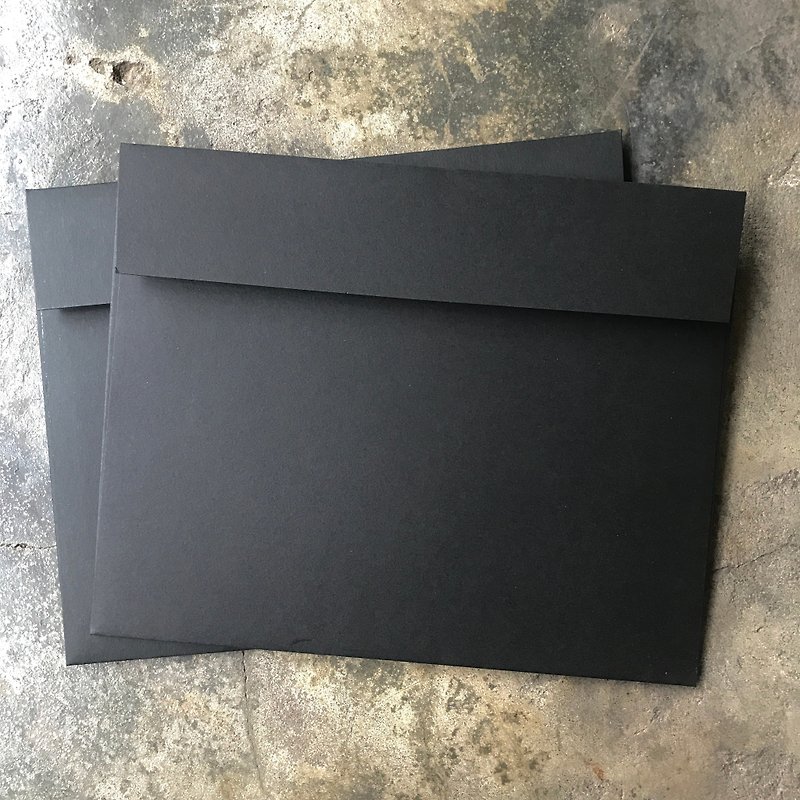 信封/厚磅作品袋/A5/极黑 - 信封/信纸 - 纸 黑色