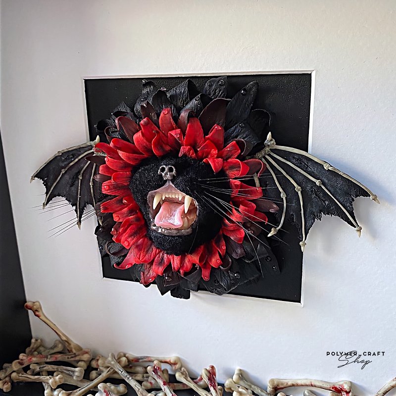 Gothic wall art/home decor/Gothic picture/Dracula/black cat - 墙贴/壁贴 - 塑料 黑色