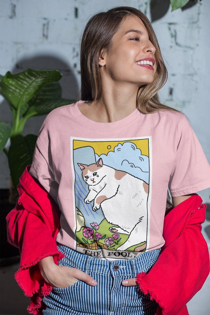 The Fool - The Original Tarot Cat Meme Unisex T-shirt in