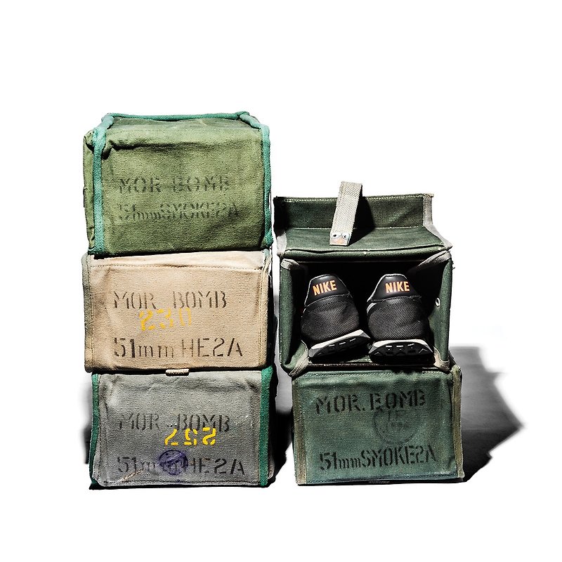 VINTAGE EQUIPMENT BOX  军事风多功能收纳盒 - 收纳用品 - 棉．麻 卡其色
