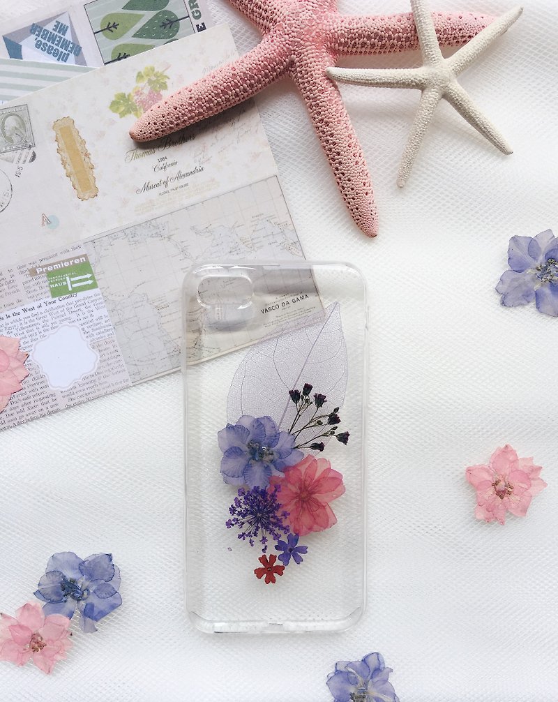 萬紫千紅  •  Handpressed Real Dried Flower Phone Case - 手机壳/手机套 - 植物．花 紫色