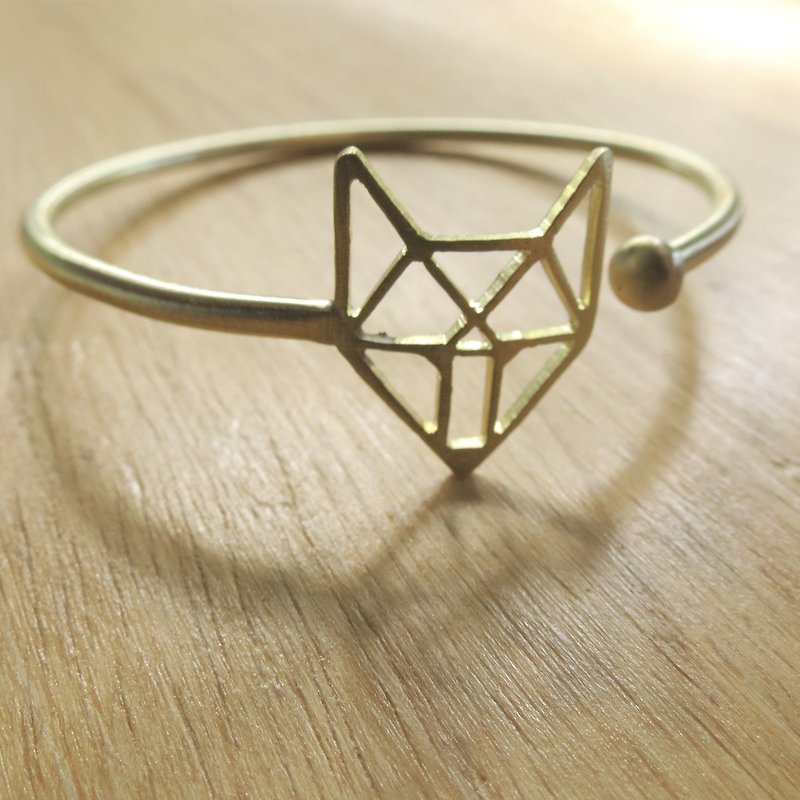 WABY Fox face bracelet - 手链/手环 - 其他金属 橘色