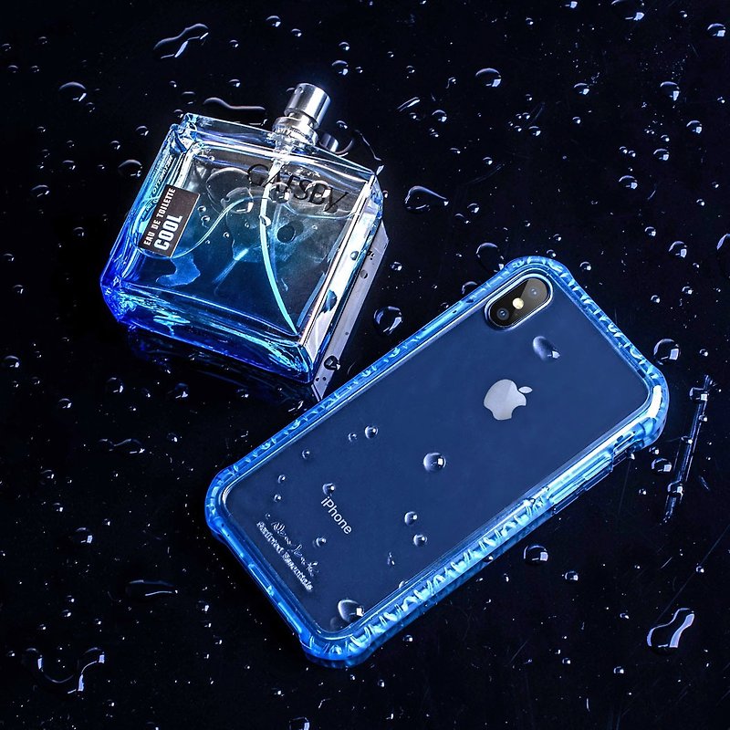 Rampart Series│iPhone X/Xs (5.8寸) 超抗摔吸震空压保护壳 - 手机壳/手机套 - 塑料 蓝色
