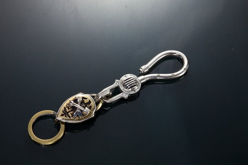 ROUGH CRAFTS 联名盾牌钥匙圈 - 钥匙链/钥匙包 - 其他金属 银色