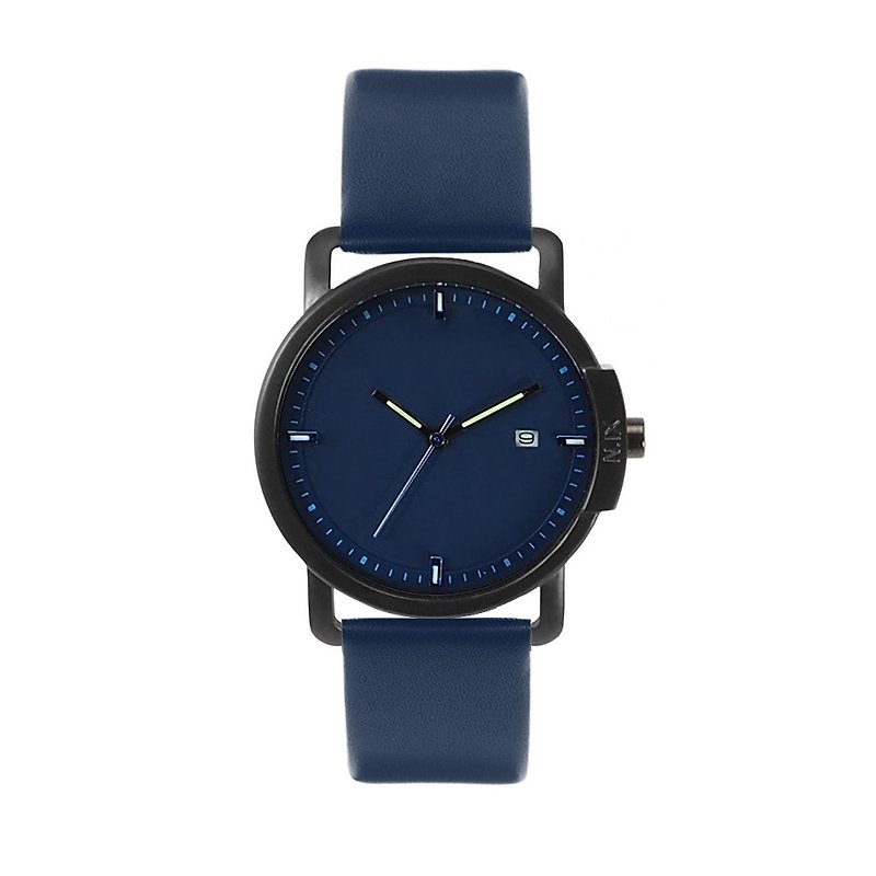 Minimal Watches : Ocean Project - Ocean 06-Navy (Blue) - 男表/中性表 - 真皮 蓝色