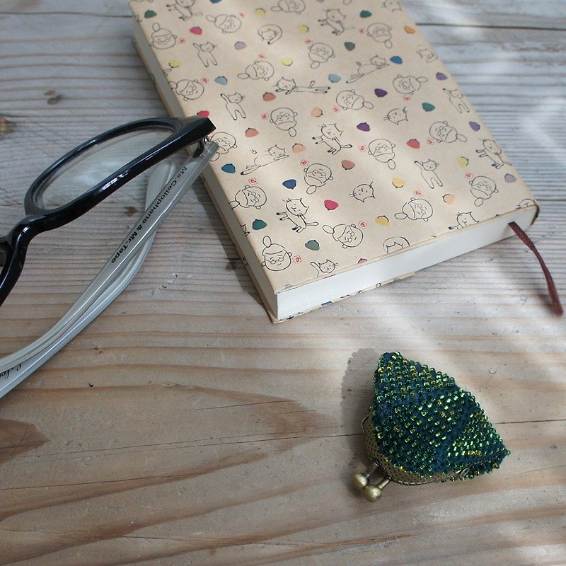 Ba-ba handmade☆seedbeads crochet coinpurse (No.556） - 零钱包 - 其他材质 绿色