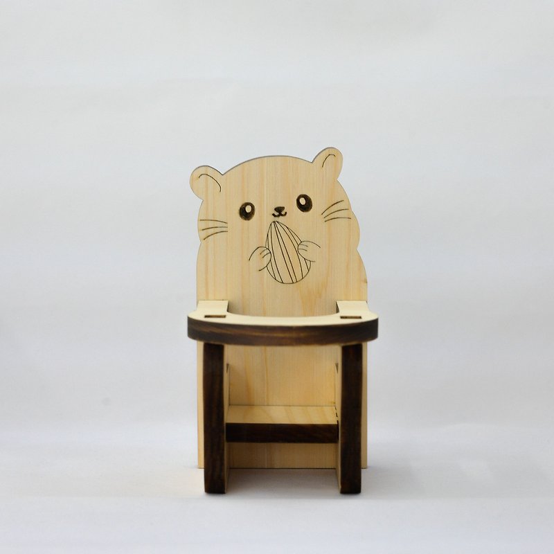 日本桧木仓鼠椅--安全、可靠、可爱 - 玩具 - 木头 咖啡色