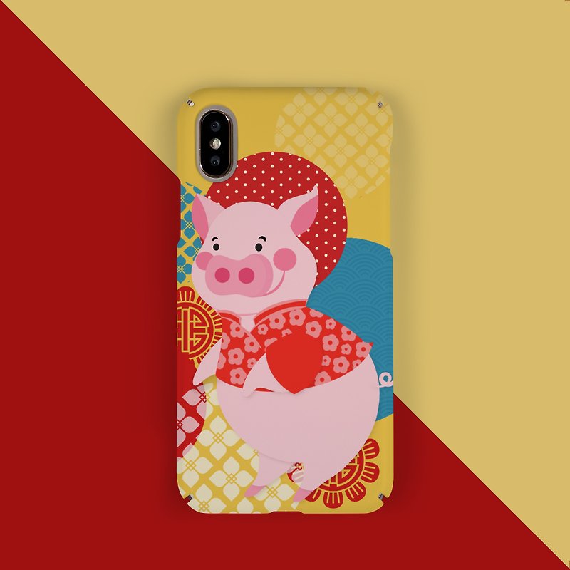 【โปร11.11 】Chinese Art - Pig Phone case - 手机壳/手机套 - 塑料 红色