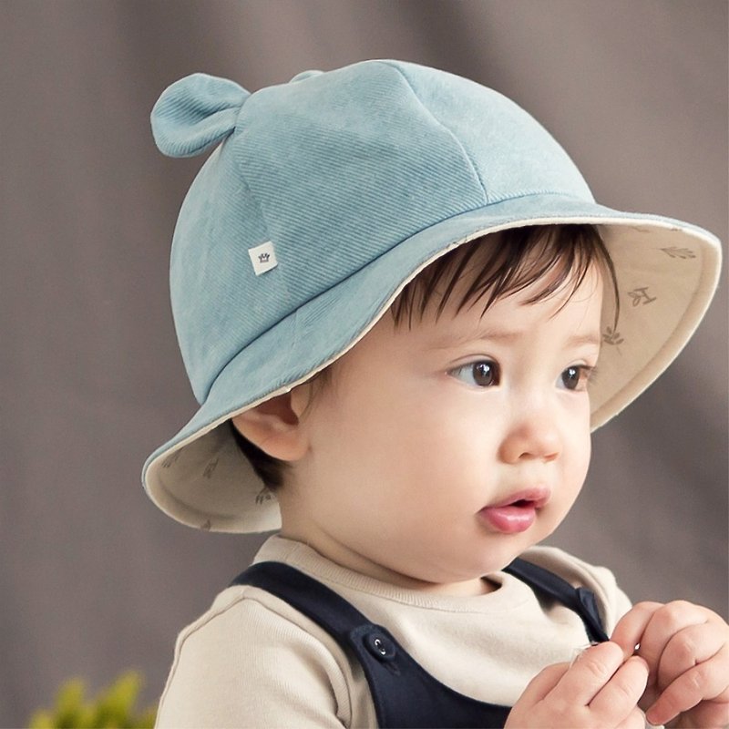  Happy Prince Deo婴童纯棉麻遮阳帽 韩国制 - 婴儿帽/发带 - 棉．麻 蓝色