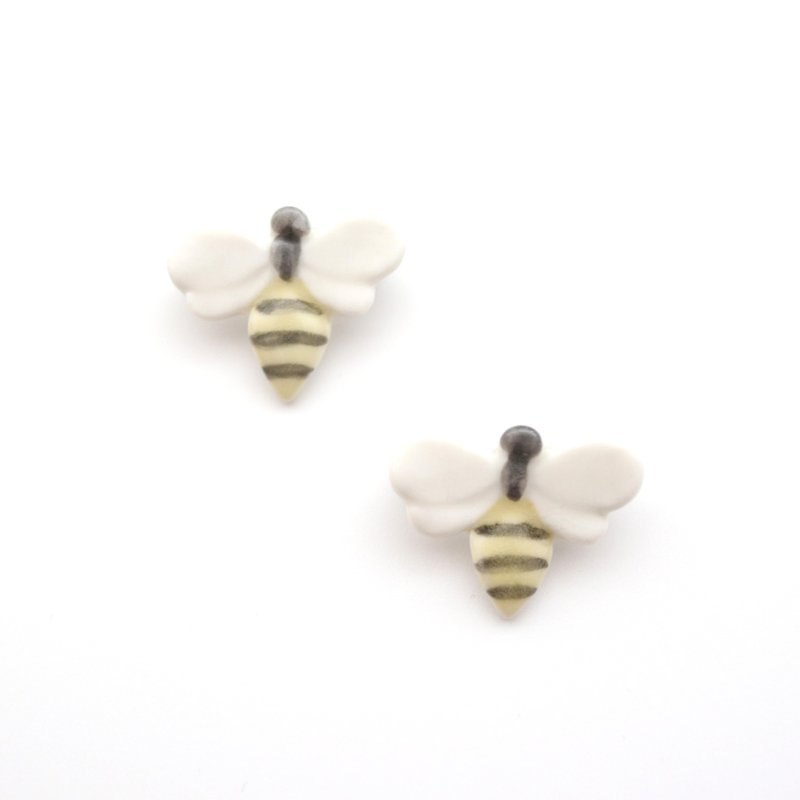 Bee brooch - 胸针 - 瓷 黄色