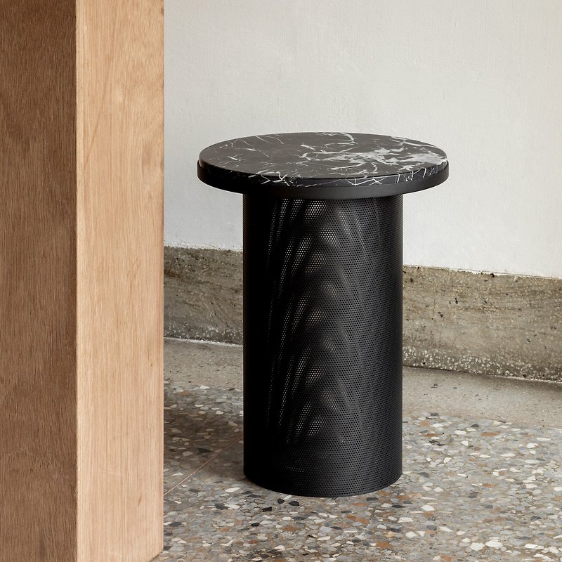 PEDESTAL Table | 天然大理石边桌 | 黑色 - 其他家具 - 其他材质 